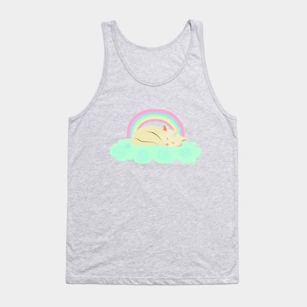 Kittycorn sleeping in a cloud Tank Top by LittleAna